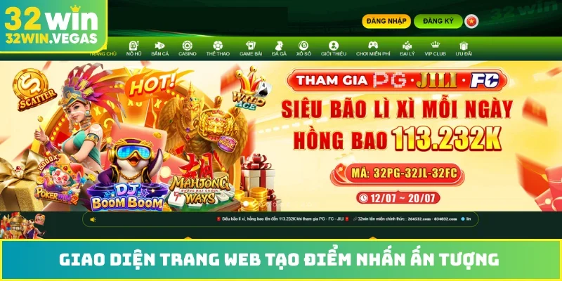 Giao diện trang web tạo điểm nhấn ấn tượng