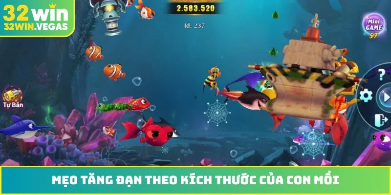 Mẹo tăng đạn theo kích thước của con mồi